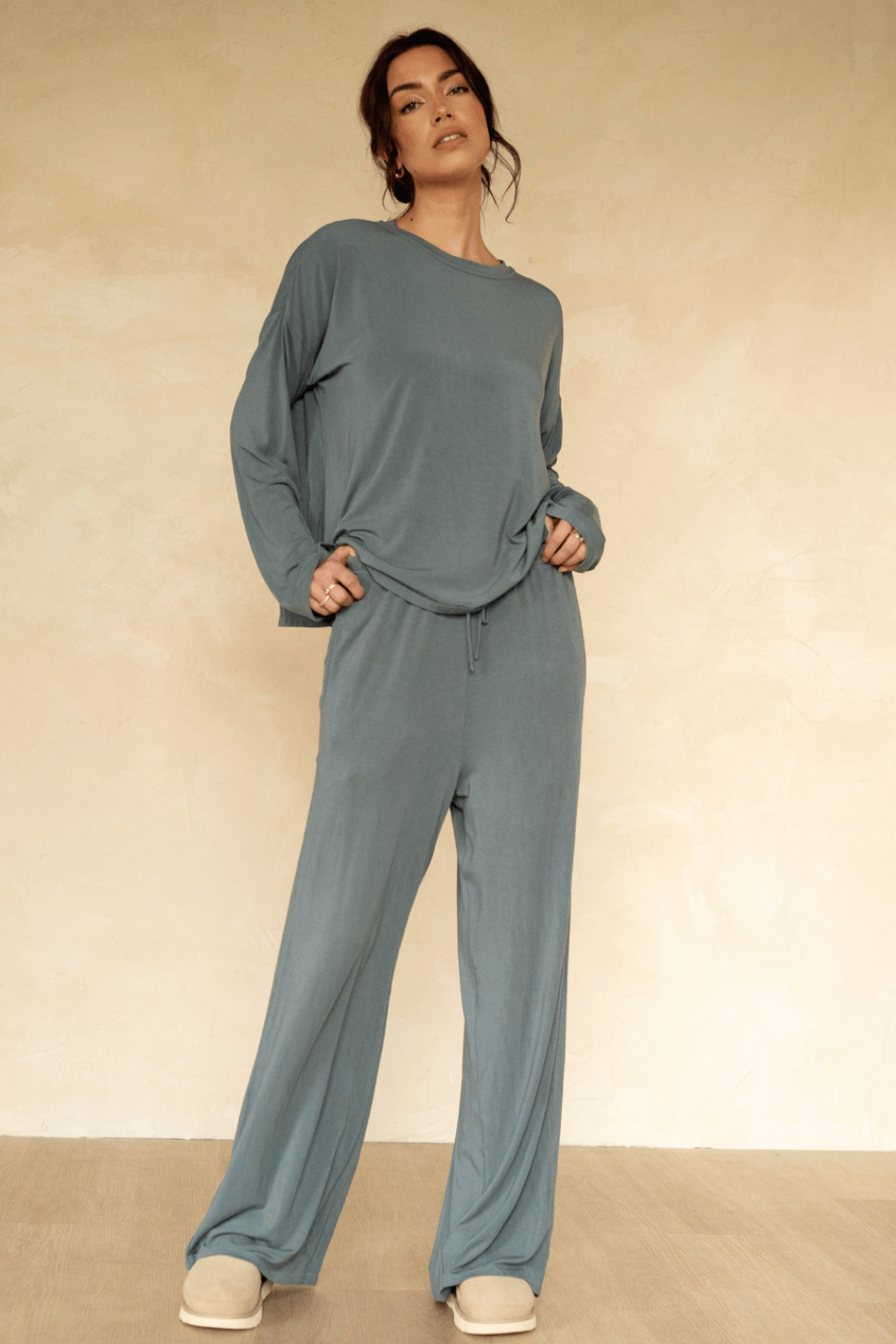 The Cool-Comf Lounge Oversized Long Sleeve - Misty Gray