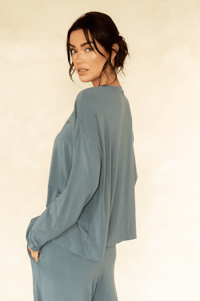The Cool-Comf Lounge Oversized Long Sleeve - Misty Gray