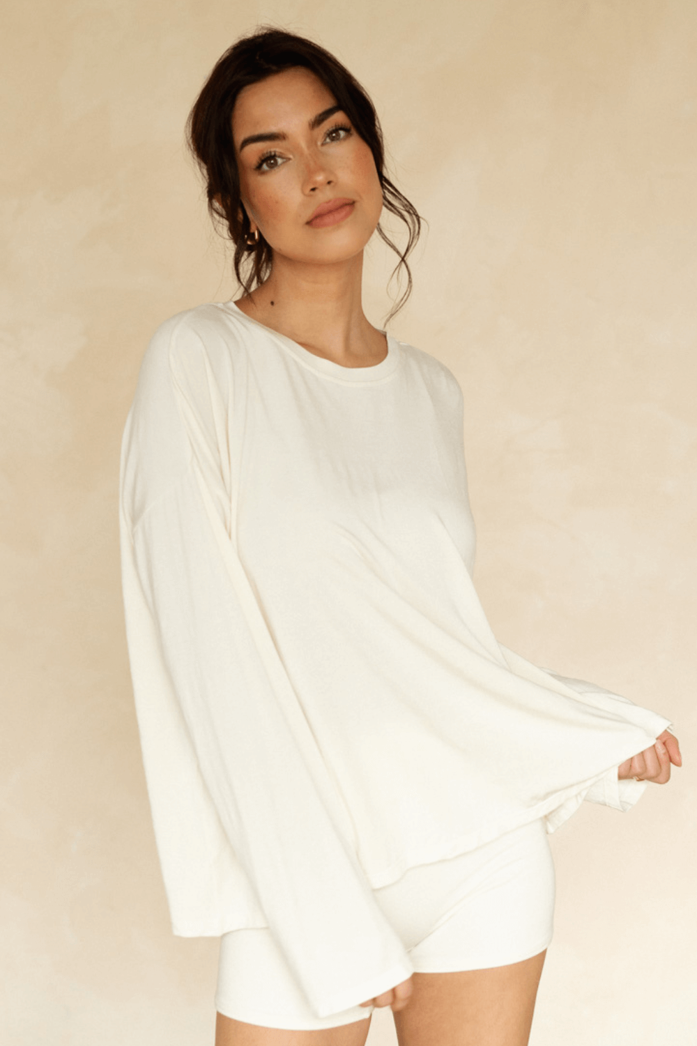 The Cool-Comf Lounge Oversized Long Sleeve - Cream