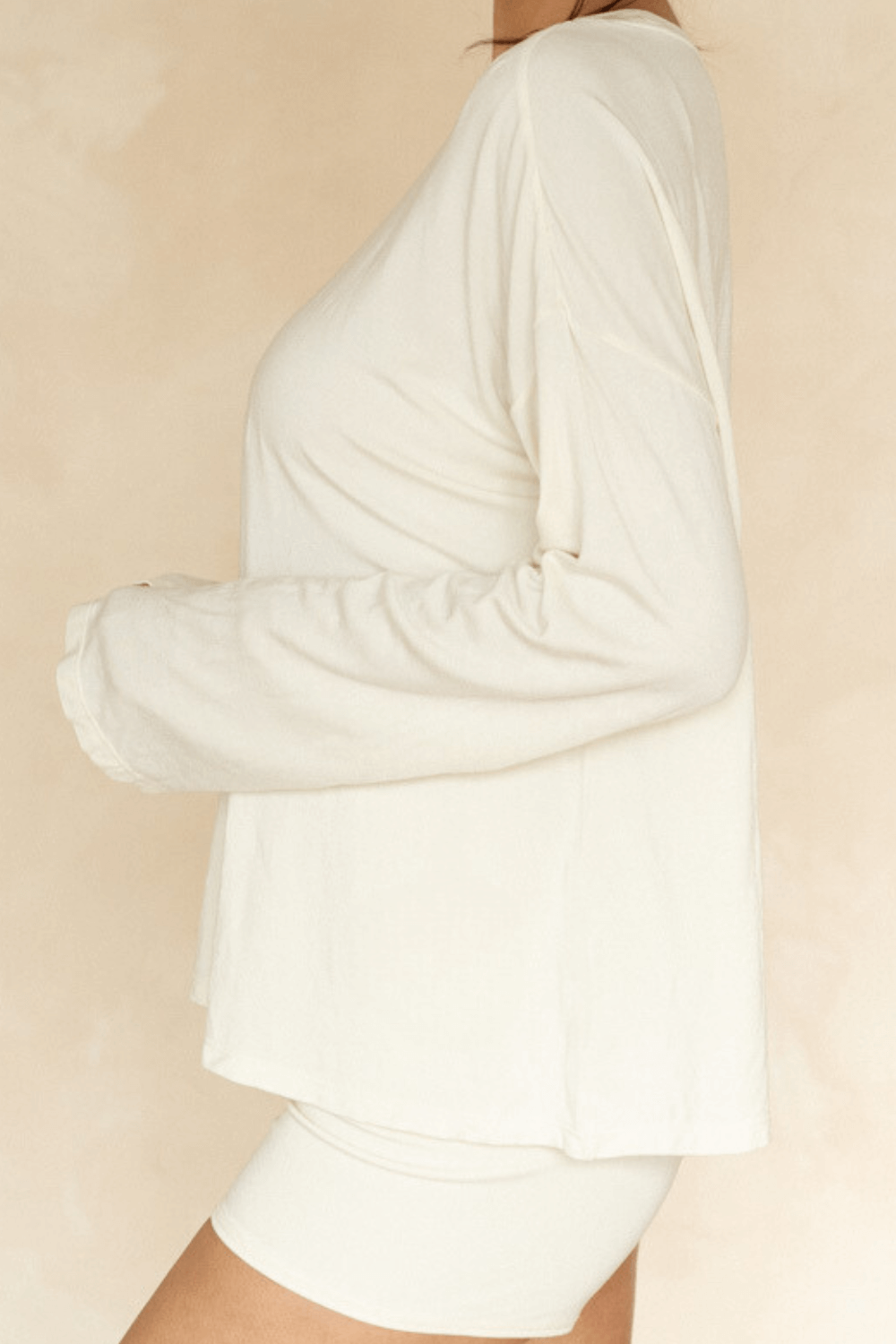 The Cool-Comf Lounge Oversized Long Sleeve - Cream