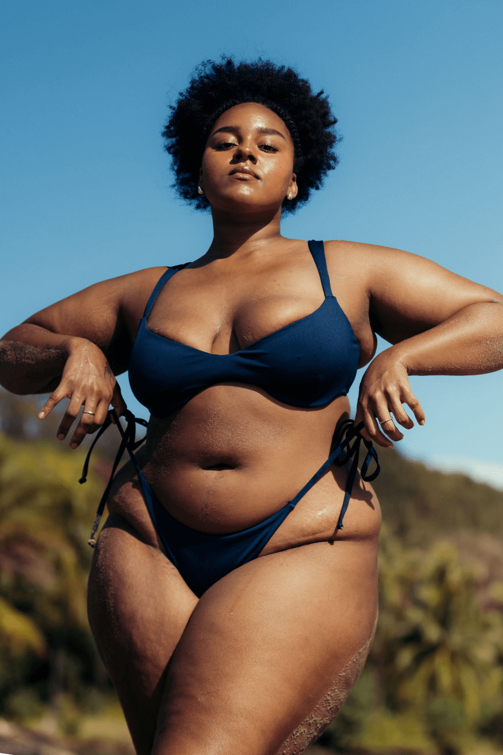 The Side Tie Bottoms - Soft Navy