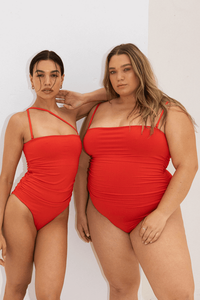 The Convertible Bandeau One Piece - Fiesta Red