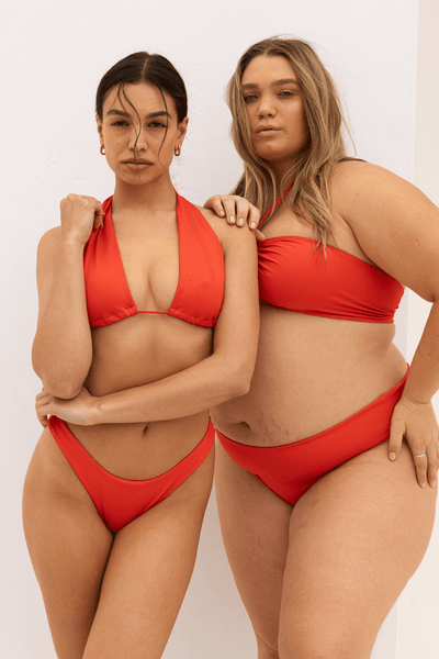 The Tied Up Top - Fiesta Red