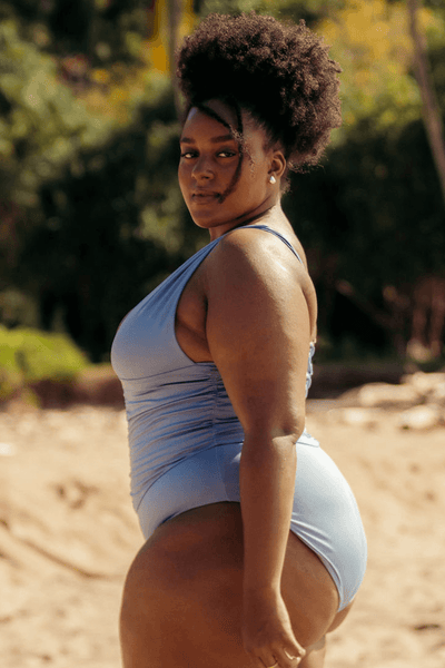 The Sculpting Plunge One Piece - Coastal Blue