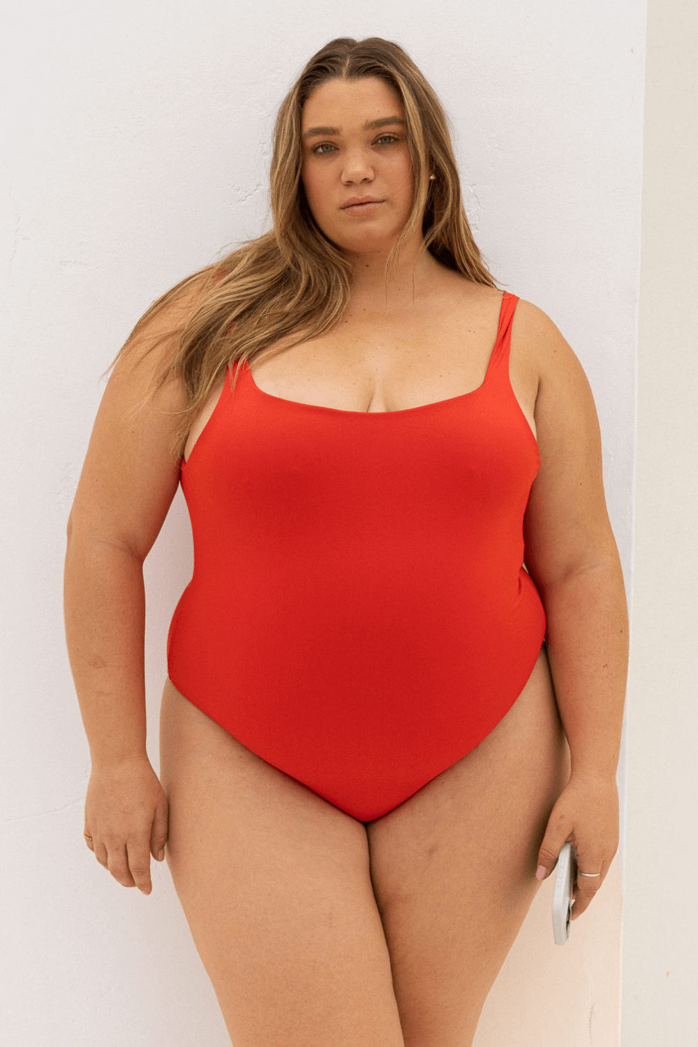 The Square Neck Minimalist - Fiesta Red