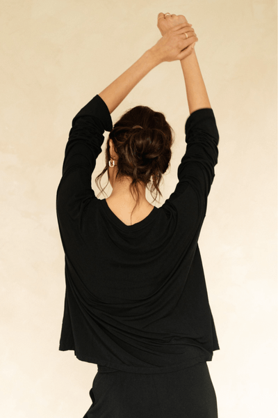 The Cool-Comf Lounge Oversized Long Sleeve - Matte Black