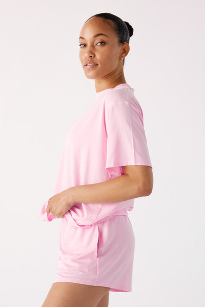 The Cool-Comf Lounge T-Shirt - Peony Pink