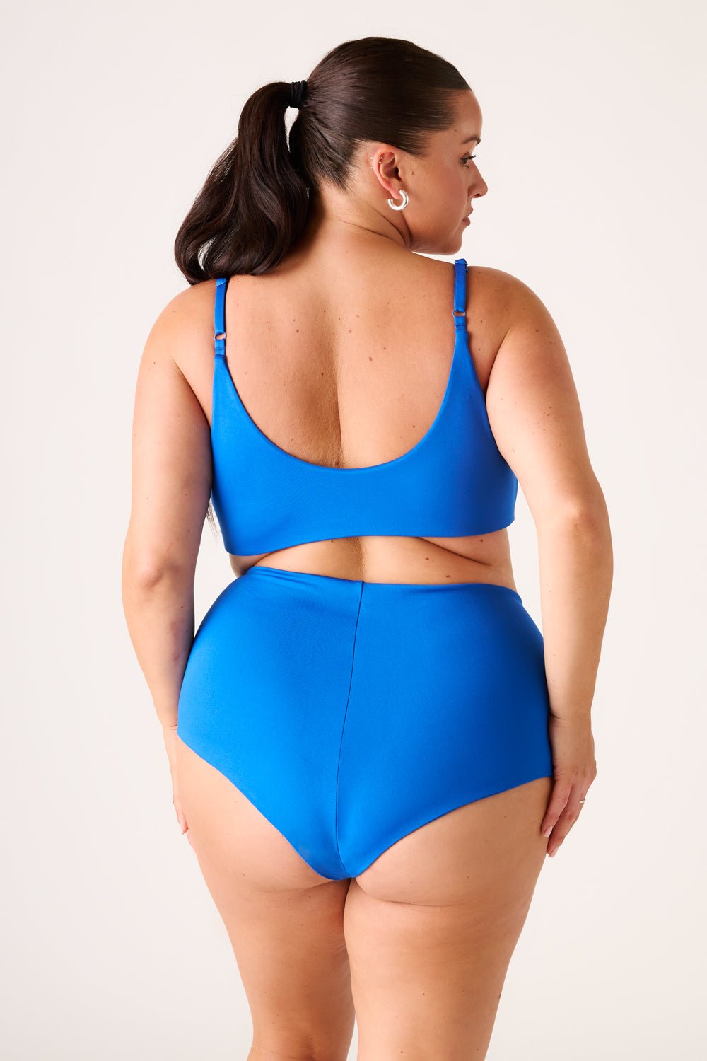 The High-Waisted Surf Bottom - Cobalt Blue