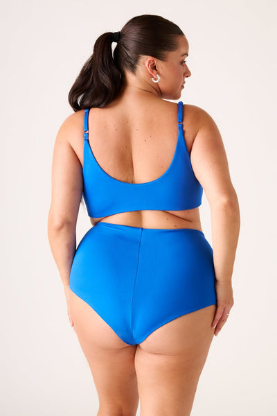 The High-Waisted Surf Bottom - Cobalt Blue