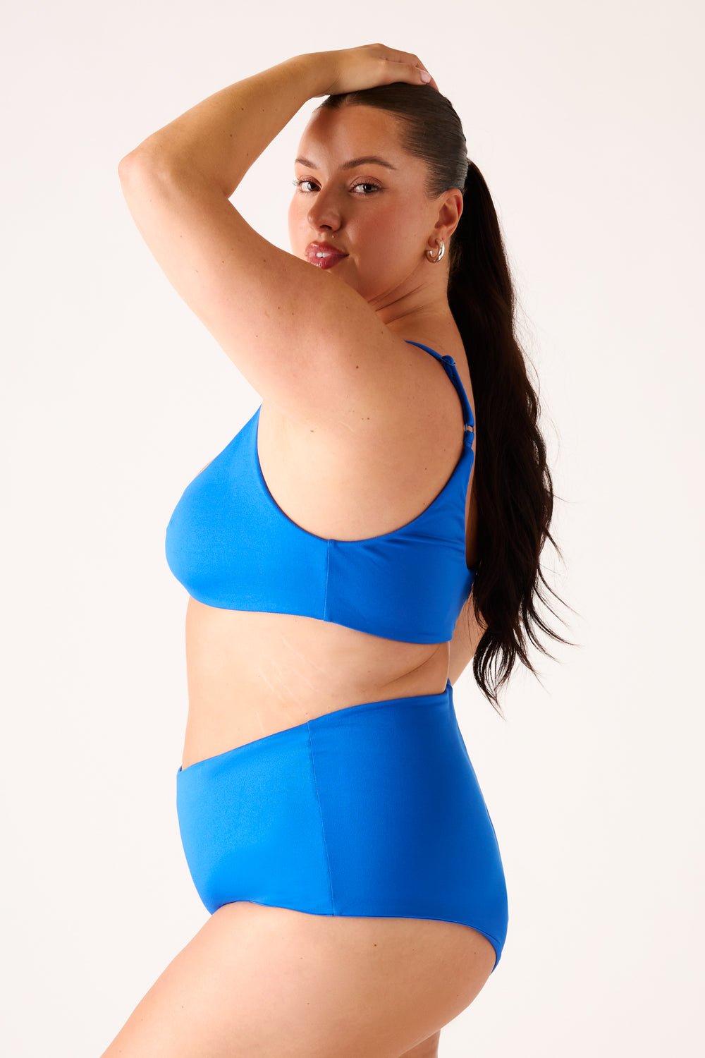 The High-Waisted Surf Bottom - Cobalt Blue