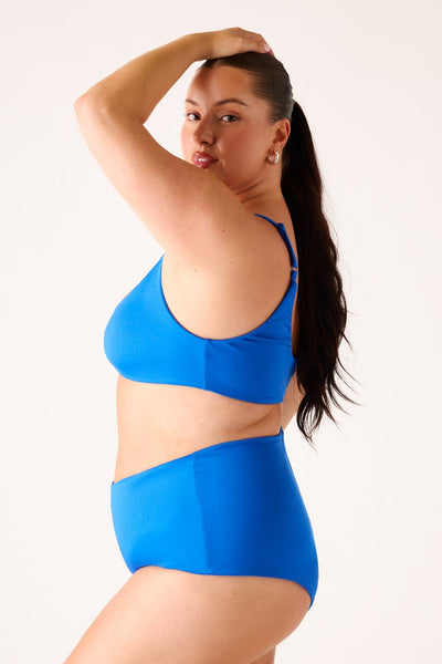 The High-Waisted Surf Bottom - Cobalt Blue