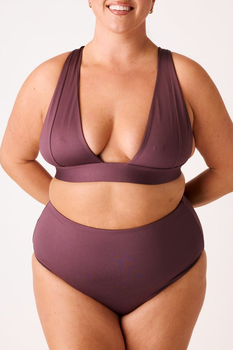 The High-Waisted Scrunch Bottoms - Fig