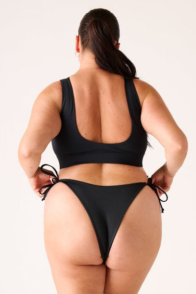The Side Tie Bottoms - Matte Black
