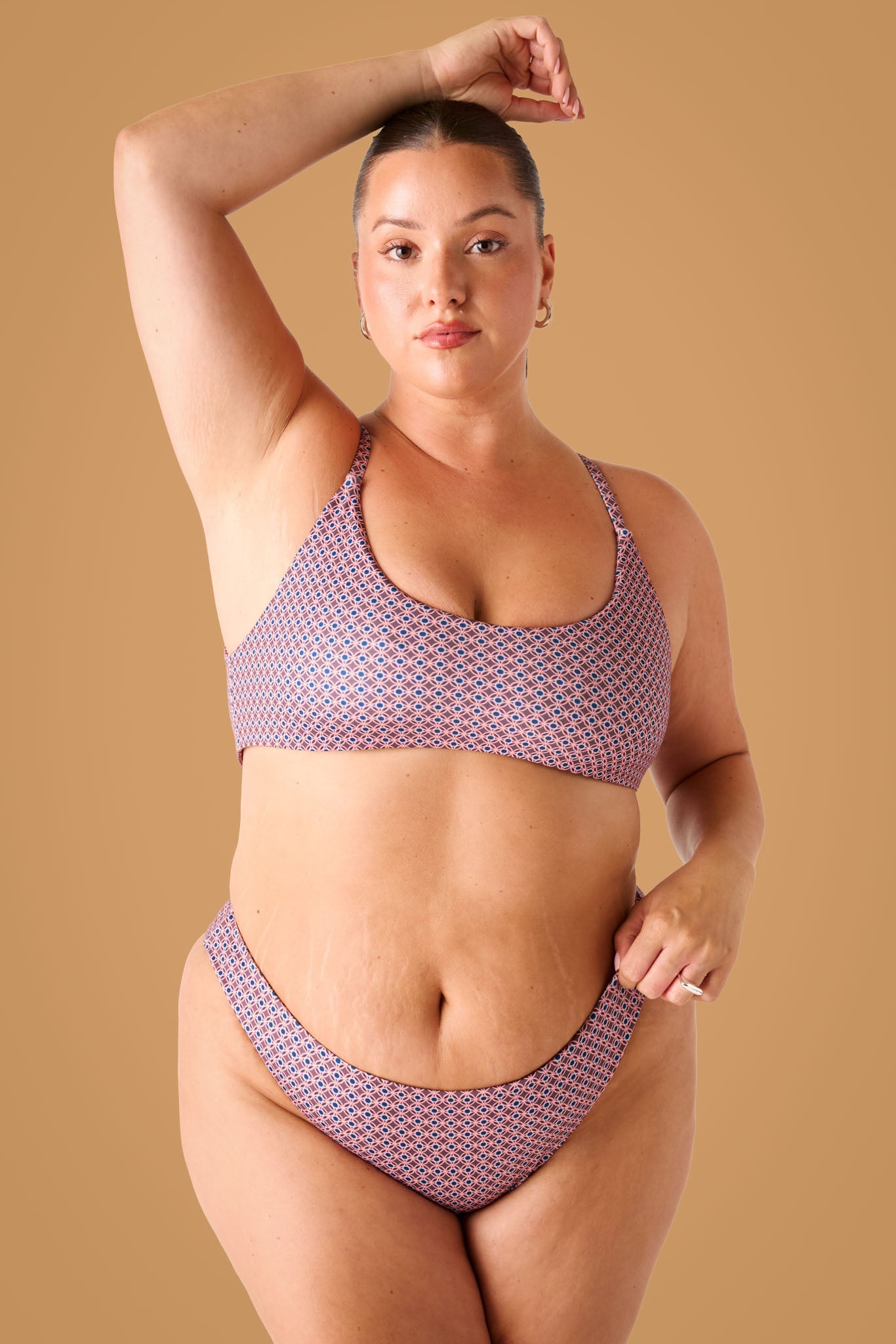 The Adjustable Bralette Top - Aegean Geo