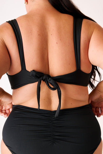 The Sweetheart Underwire Top - Matte Black