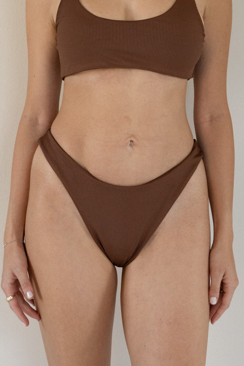The Corset One Piece - Ribbed Espresso - Londre Bodywear